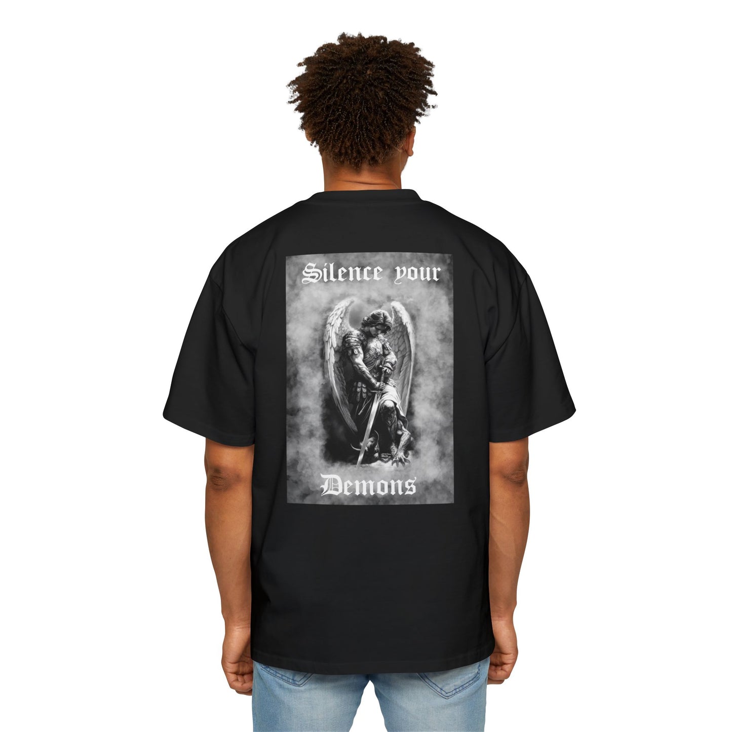 SILENCE YOUR DEMONS oversized tee