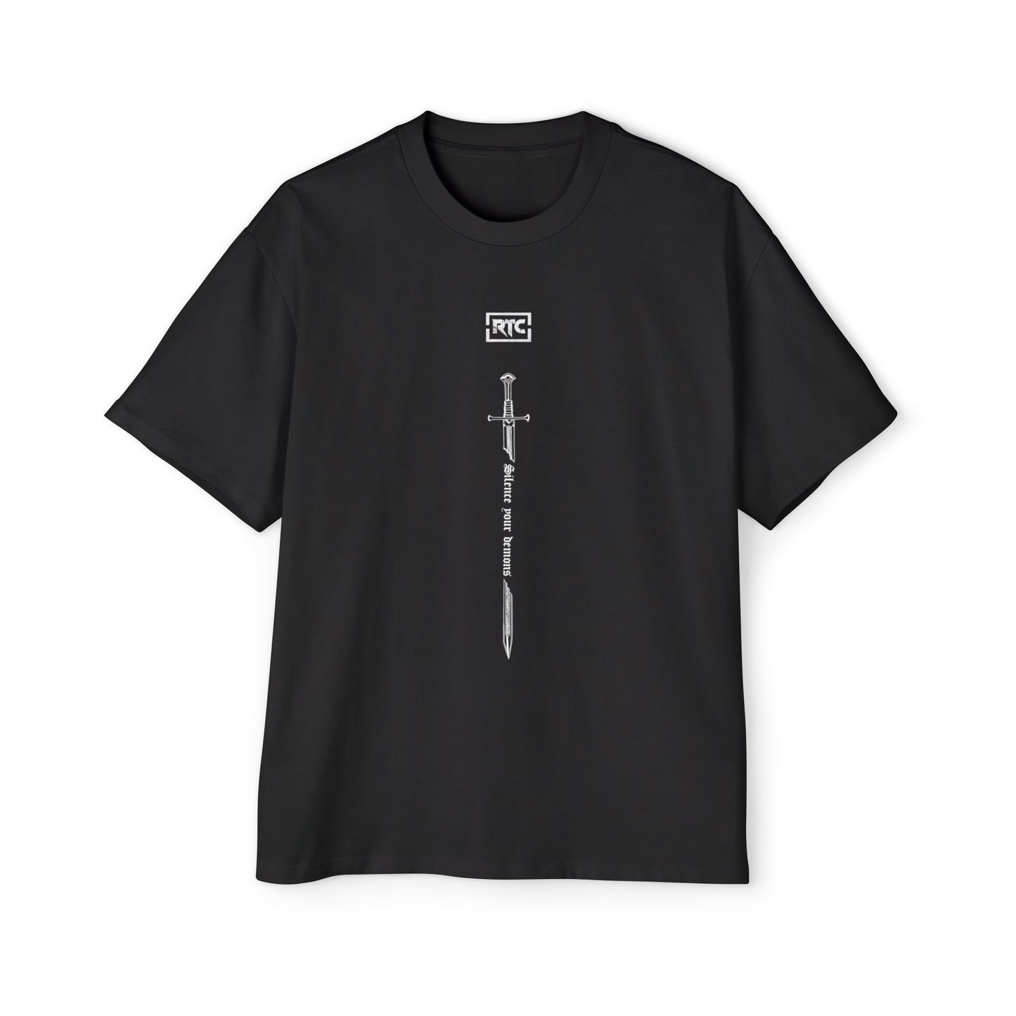 SILENCE YOUR DEMONS oversized tee