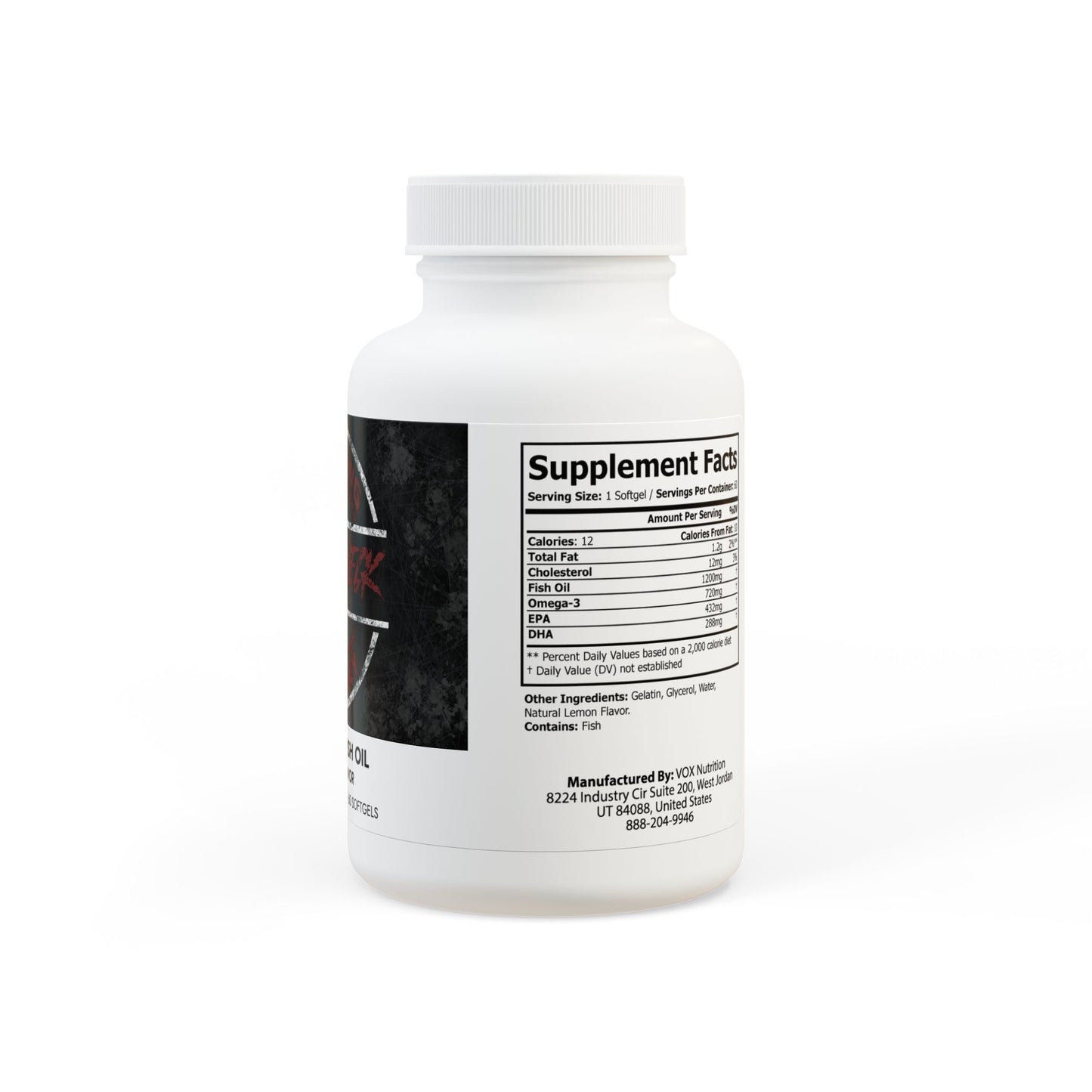 Omega 3 Fish Oil Supplement (60 Softgels)