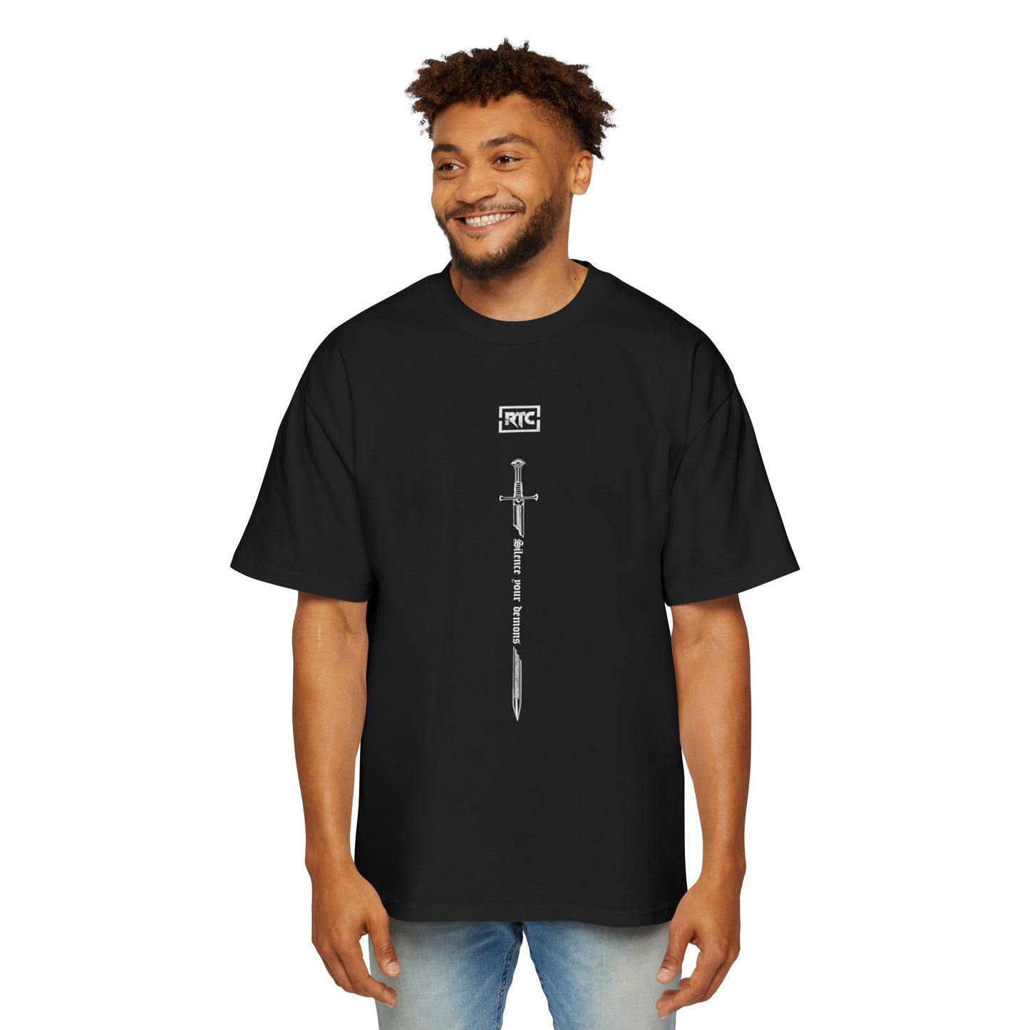 SILENCE YOUR DEMONS oversized tee